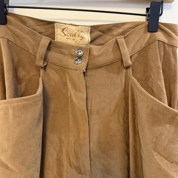 SCULLY | vintage brown faux suede palazzo pant - Picture 5 of 7